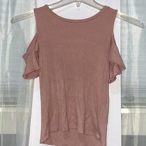american eagle open shoulder top